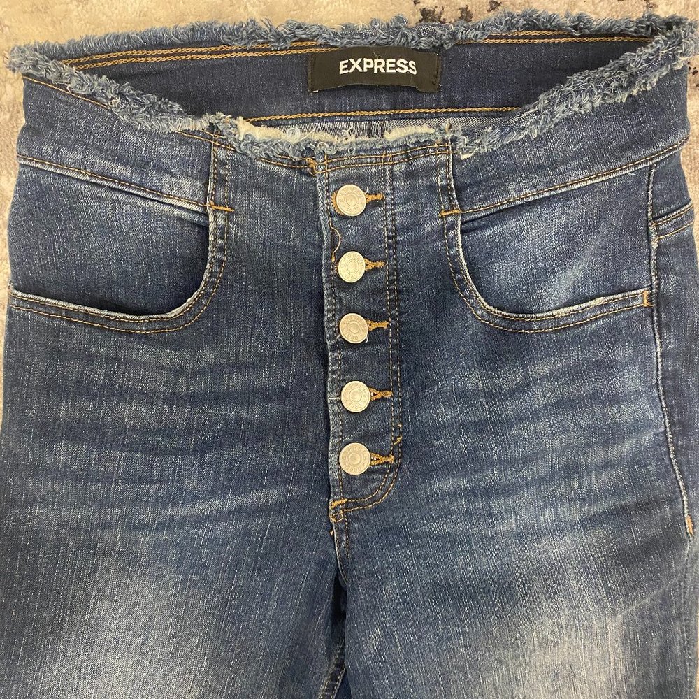 Express Dark Wash Skinny Jeans